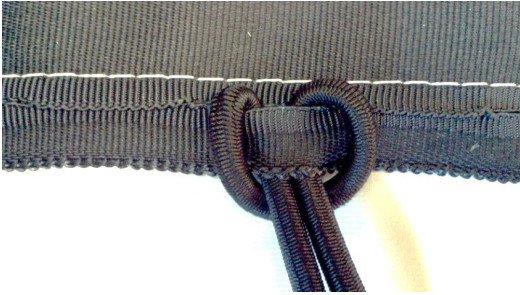 Close-up of Quiklash lacing holes